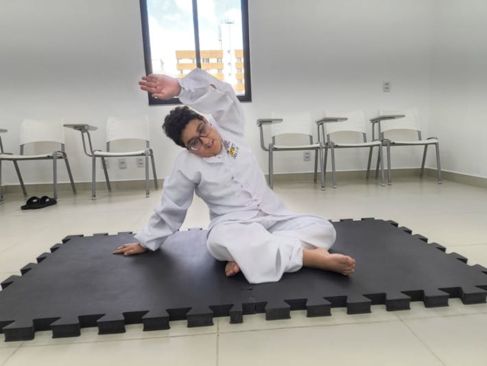 Aula de judô para crianças e adolescentes na fundação Dorina Nowill (Divulgação/Fundação Dorina)