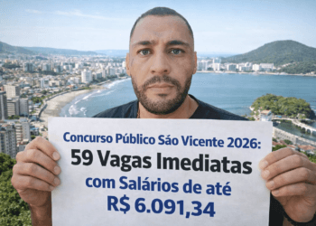 Concurso Público São Vicente 2026: 59 Vagas Imediatas com Salários de até R$ 6.091,34