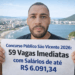 Concurso Público São Vicente 2026: 59 Vagas Imediatas com Salários de até R$ 6.091,34