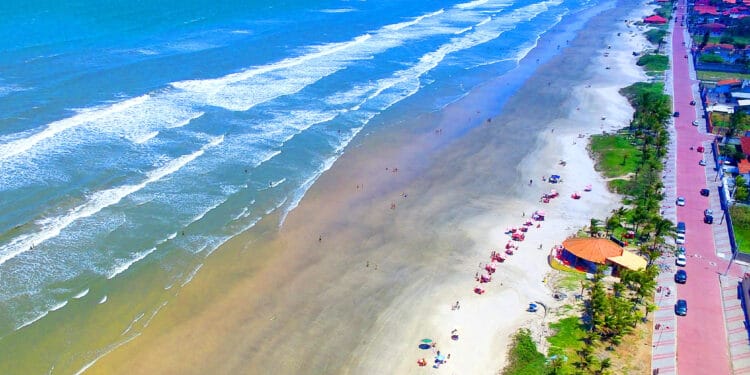 praias de Itanhaém SP mapa com a ordem das praias do sul ao norte melhores opções para banho e turismo