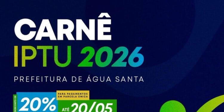 IPTU 2026 Água Santa